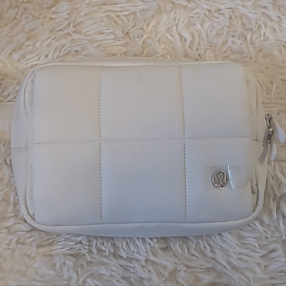 Quilted Grid Belt Bag Hand Warmer